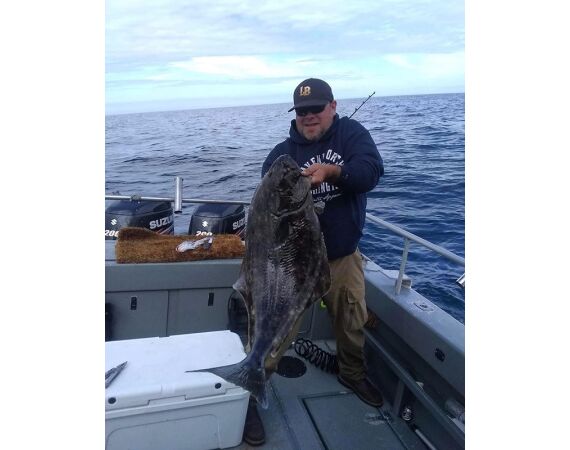 Beringzee, heilbot en zalm Alaska