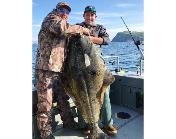 Beringzee, heilbot en zalm Alaska