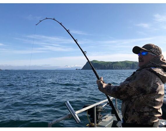 Beringzee, heilbot en zalm Alaska