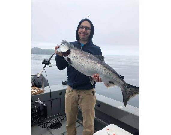 Beringzee, heilbot en zalm Alaska